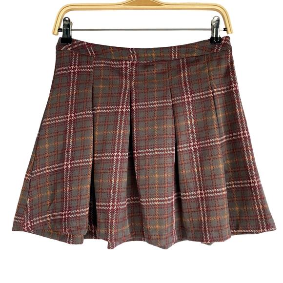 Arizona Jean Company Dresses & Skirts - Arizona Jean Co Y2K Plaid Mini Skirt Women S Maroon Academia 90s Preppy Clueless